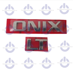 Kit Emblema Onix Lt cromado Compatível com ano 2012 2013 2014 2015 2016 2017 2018 2019