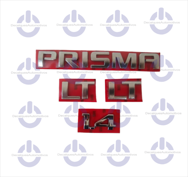 Kit Emblema Letreiro Prisma 1.4 + Par Lt compatível com ano 2013 A 2018 2019
