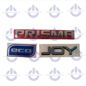 Kit Emblema Letreiro Prisma cromado Adesivo Eco E Joy compatível com ano 2013 A 2019