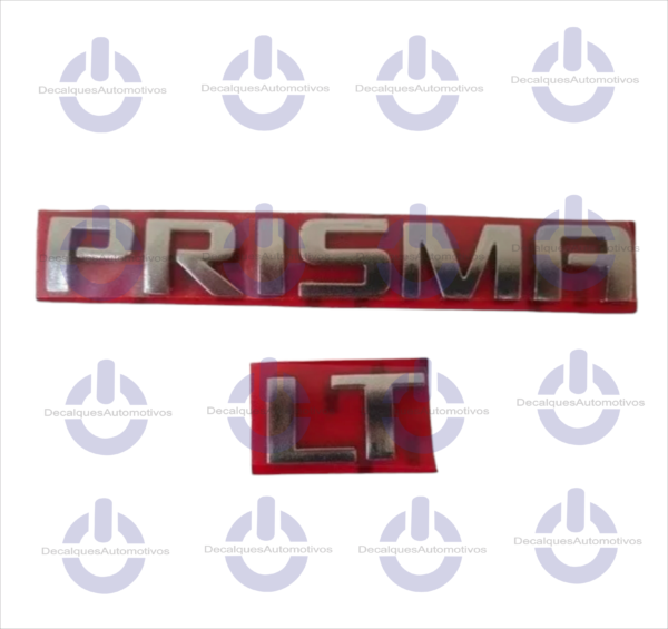 Kit Emblema Letreiro Prisma Lt compatível com ano 2013 A 2016 2017 2018 2019