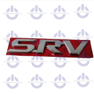 Emblema Letreiro SRV Cromado Traseira Compatível com Hilux 2005 2006 2007 2008 a  2015