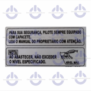 Adesivo Selo Abastecimento compatível com moto Cg Titan 150