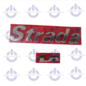 Kit Emblema Letreiro Compatível Strada 1.8 Cromado