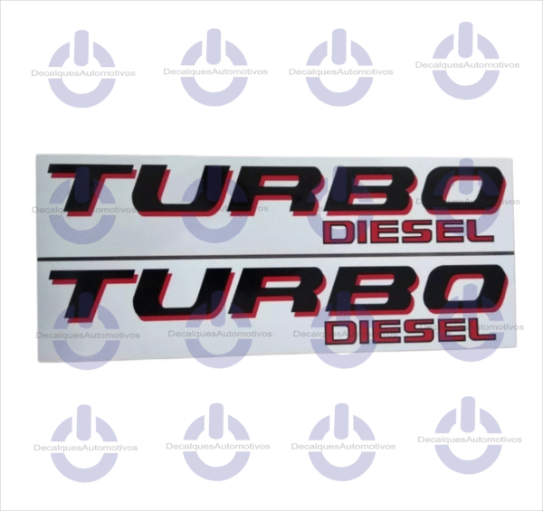 Par Adesivo Turbo Diesel Compatível com caminhonete F250