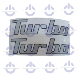 Par Adesivo Palavra Turbo Compatível com trator Massey Ferguson