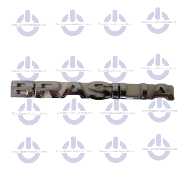 Emblema Letreiro Brasilia Cromado Porta Malas Compatível