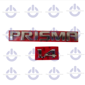 Kit Emblema Letreiro Prisma 1.4 compatível com ano 2013 A 2016 2017 2018 2019