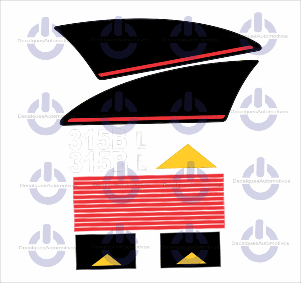 Kit Faixa Adesivo Compatível com Escavadeira Caterpillar 315BL 320BL 320C FM 320C 320CL 345DL - Imagem 7