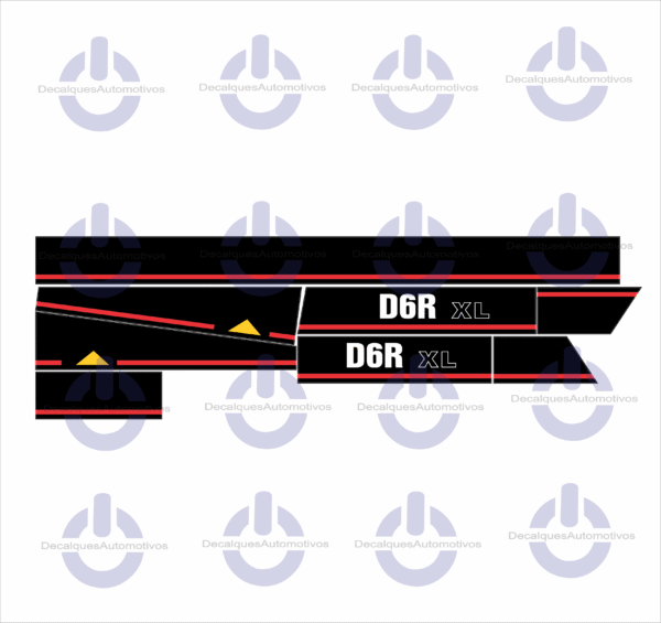Kit faixa Adesivo compatível Trator Esteira Caterpillar D6r Xl