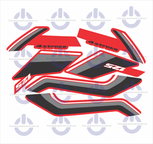 Kit Faixa Adesivo Compatível com Moto Cg 125 ano 1988