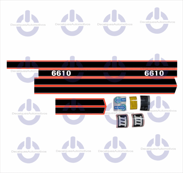 Kit Faixa Adesivo Compatível com Trator FORD 4610 5610 6610 7610 7810
