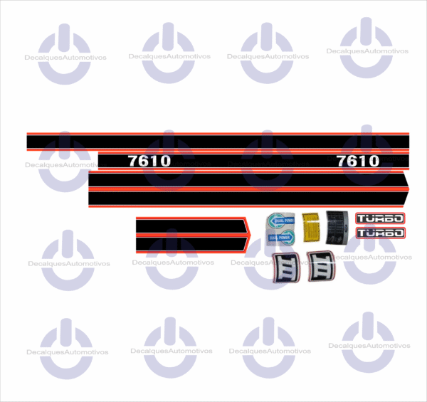Kit Faixa Adesivo Compatível com Trator FORD 4610 5610 6610 7610 7810 - Imagem 4