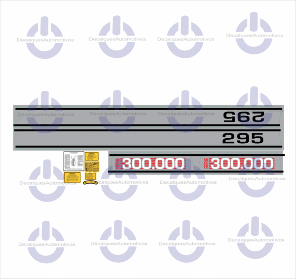 Kit Faixa Adesivo Compatível Trator Massey Ferguson 235 250 265 275 285 290 292 295 296 ano referência 1970 a 1980 - Imagem 7