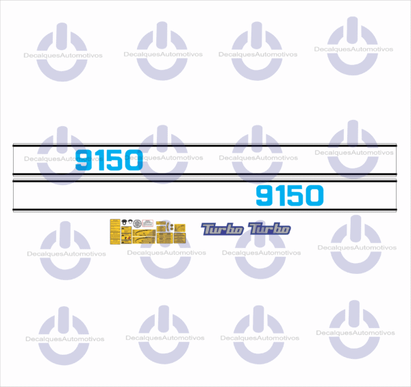 Kit Faixa Adesivo Compatível com Trator MAXION 9150 9170