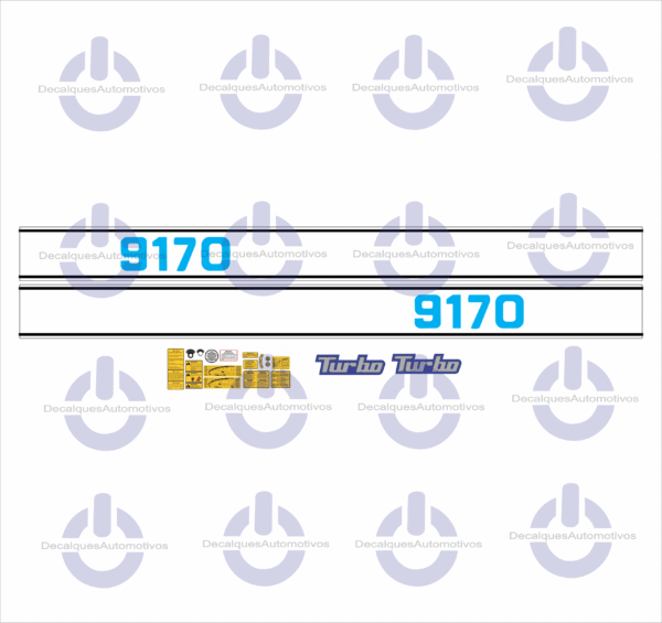 Kit Faixa Adesivo Compatível com Trator MAXION 9150 9170 - Imagem 2