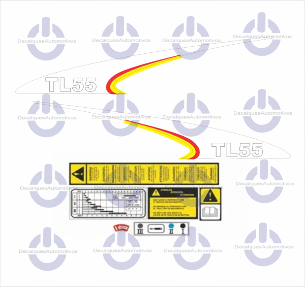 Kit Faixa Adesivo Compatível com Trator New Holland TL 55 55E 60E 65 70 75 75E 80 85 85E 90 95 95E 100 ano 2002 a 2006 - Imagem 15