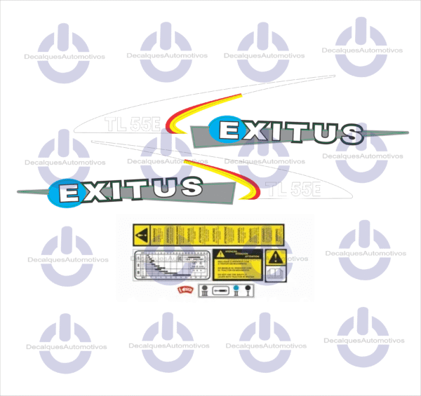 Kit Faixa Adesivo Compatível com Trator New Holland TL 55 55E 60E 65 70 75 75E 80 85 85E 90 95 95E 100 ano 2002 a 2006 - Imagem 14