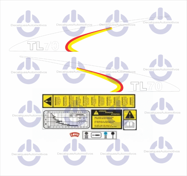 Kit Faixa Adesivo Compatível com Trator New Holland TL 55 55E 60E 65 70 75 75E 80 85 85E 90 95 95E 100 ano 2002 a 2006 - Imagem 11