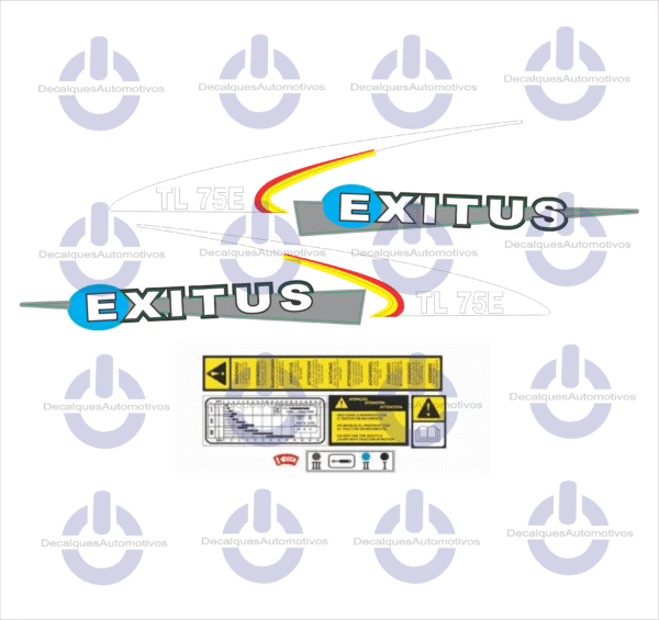 Kit Faixa Adesivo Compatível com Trator New Holland TL 55 55E 60E 65 70 75 75E 80 85 85E 90 95 95E 100 ano 2002 a 2006