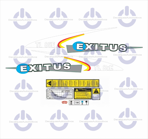 Kit Faixa Adesivo Compatível com Trator New Holland TL 55 55E 60E 65 70 75 75E 80 85 85E 90 95 95E 100 ano 2002 a 2006 - Imagem 6