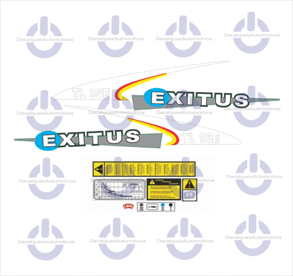 Kit Faixa Adesivo Compatível com Trator New Holland TL 55 55E 60E 65 70 75 75E 80 85 85E 90 95 95E 100 ano 2002 a 2006 - Imagem 3