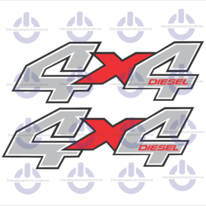 Par Adesivo 4x4 Diesel Compatível Jeep Troller 2005 a 2010