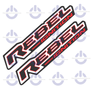 Par Adesivos lateral Rebel Ignition Compatível com carro Rampage