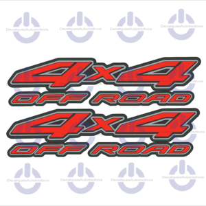 Par De Adesivos 4x4 Off Road Compatível Frontier 2003 a 2007